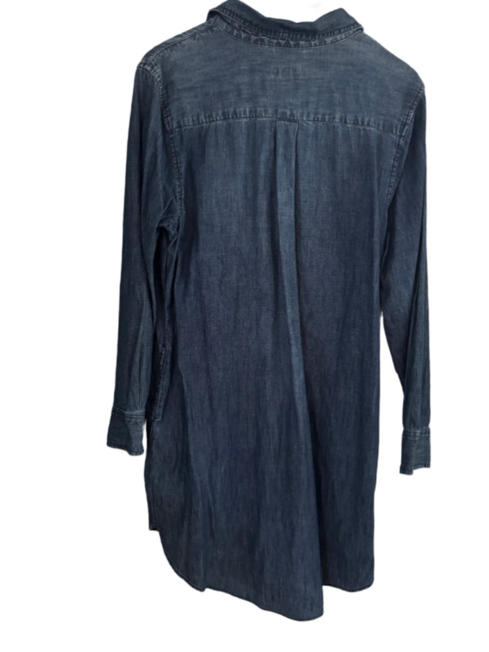 Merona med weight chambray l/s shirt dress w shirt tail hem WM XL classic - Picture 2 of 8